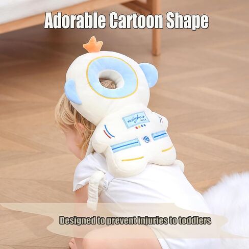 Baby Head Protector Backpack with 3 Knee Pads for Walking,Astronauts | Soft Cotton,Comfortable and Breathable,Adjustable Plush Straps,Head Protection for Baby Walking and Crawling in Kuwait