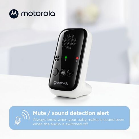 Motorola Nursery Baby Monitor, 1000ft Range PIP10 Audio Only, No WiFi Needed, Cry Detection, Alert Light, Portable Parent Unit for Easy Monitoring in Kuwait
