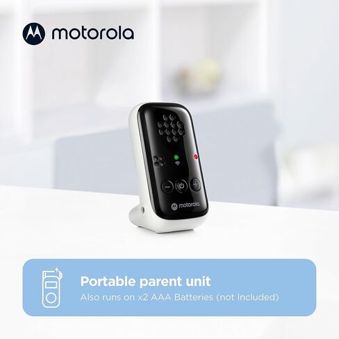 Motorola Nursery Baby Monitor, 1000ft Range PIP10 Audio Only, No WiFi Needed, Cry Detection, Alert Light, Portable Parent Unit for Easy Monitoring in Kuwait
