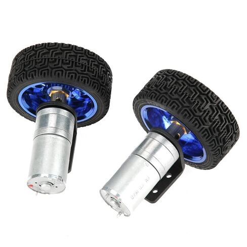 Encoder Motor Set,DC 6V 280RPM 25GA370 Encoder Motor Set 4mm Shaft DC Gear Motor with Mounting Bracket 65mm Wheel Kits for Smart Car Robot DIY in Kuwait