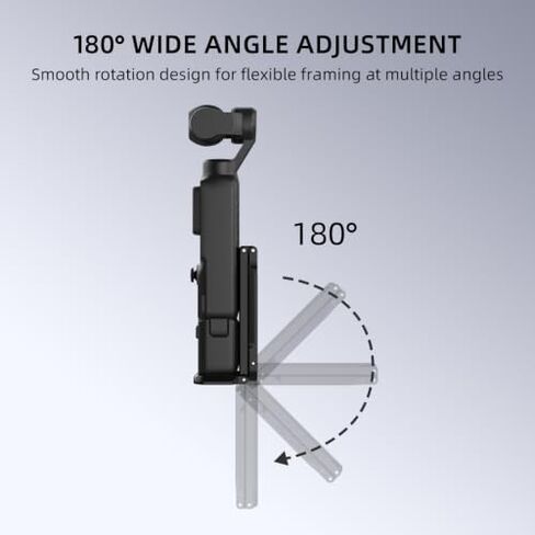 BRDRC Magnetic Tripod Mount & Flip Cover Case for DJI OSMO Pocket 3, Foldable Mantis Hook 1/4 Arca Bracket, Gimbal Protective Lens Cap Holds 3 Filters for Creator Combo Accessories Pink in Kuwait