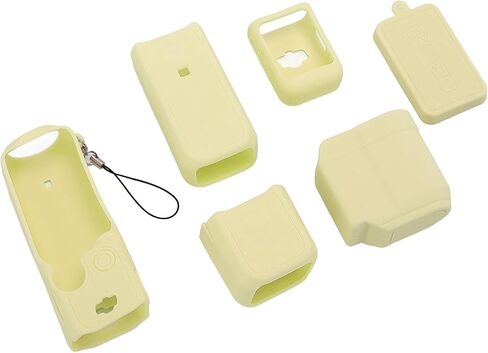 Protective Case for Pocket Camera with Non-Slip Design and Scratch Resistance for 3 in Silicone Material (Yellow) in Kuwait