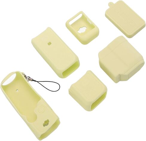 Protective Case for Pocket Camera with Non-Slip Design and Scratch Resistance for 3 in Silicone Material (Yellow) in Kuwait