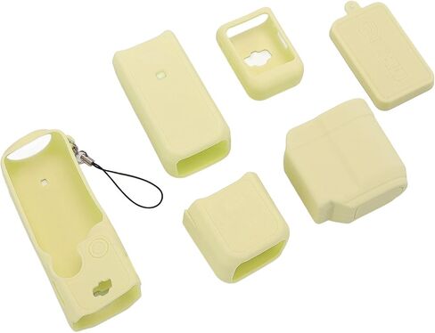 Protective Case for Pocket Camera with Non-Slip Design and Scratch Resistance for 3 in Silicone Material (Yellow) in Kuwait