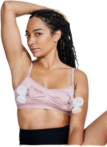 Bodily Do Anything Nursing Bra for Breastfeeding & Hands-Free Pumping, S | Wireless Pumping Bra, Adjustable Maternity Bra, One Handed Clip-Down Access, Made with OEKO-TEX Standard 100 Certified Fabric in Kuwait