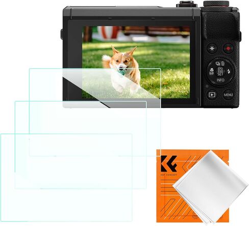 K&F CONCEPT Screen Protector Compatible with Canon EOS R6 II/R6/R7 Camera | Ultra Clear Tempered Glass Screen Protector Anti Scratch Bubble Free Ultra Resistant PF18 in Kuwait