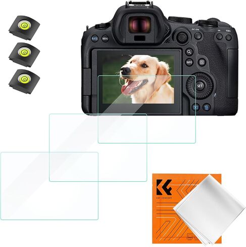 K&F CONCEPT Screen Protector Compatible with Canon EOS R6 II/R6/R7 Camera | Ultra Clear Tempered Glass Screen Protector Anti Scratch Bubble Free Ultra Resistant PF18 in Kuwait