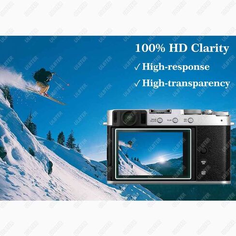 ULBTER Screen Protector for Fujifilm X100VI X-E4 X100V Fuji XE4 [3+2Pack] | Tempered Glass for Fuji XE4 X-100V & Hot Shoe Cover 0.3mm 9H Hardness Anti-Scrach Anti-Bubble in Kuwait
