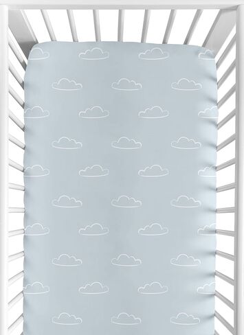 Sweet Jojo Designs Fitted Baby Crib Sheets (Green Construction Truck) for Boys, Infant Nursery, Toddler Room - Standard Size (Transportation, Bulldozer, Tractors, Cranes, Blue, Grey & Yellow, Trucks) in Kuwait