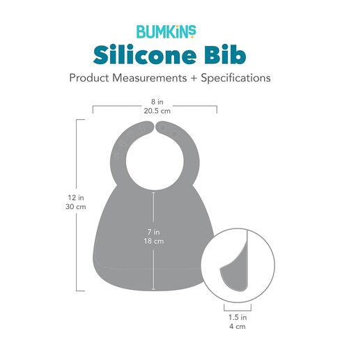 Bumkins Disney Bibs, Silicone Pocket for Babies, Baby Bib for Girl or Boy, for 6-24 Months Up to Toddler, Essential Must Have for Eating, Feeding, Baby Led Weaning Supplies, Mess Saving, Mickey Mouse in Kuwait