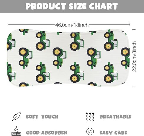 5 Pack Tractor Baby Burp Cloths for Boys Girls, Soft Cotton Large Burp Rags for Newborns, Super Absorbent Spit-Up Cloths, Green Tractor and Corn Farm Theme Design, Nursery Feeding Gift Set in Kuwait