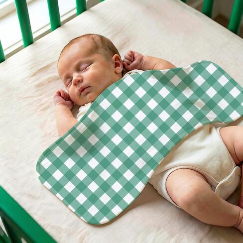 5 Pack Tractor Baby Burp Cloths for Boys Girls, Soft Cotton Large Burp Rags for Newborns, Super Absorbent Spit-Up Cloths, Green Tractor and Corn Farm Theme Design, Nursery Feeding Gift Set in Kuwait
