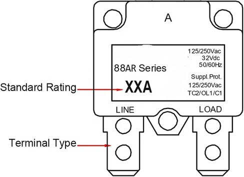 1PCS 88ar Series 10A auto recloser Battery Protector Self Reset Circuit Breaker in Kuwait