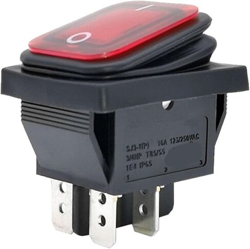 1pc SJ3-2P-21n-3-LK 30x22 Rocker Switch 12V LED 220V 16A 250VAC KCD4-201 DPST Switch 4pin in Kuwait