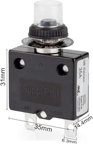 1pcs 98 Series 5A Push Button Reset Overload Protector Automatic Reset Circuit Breaker Switch in Kuwait