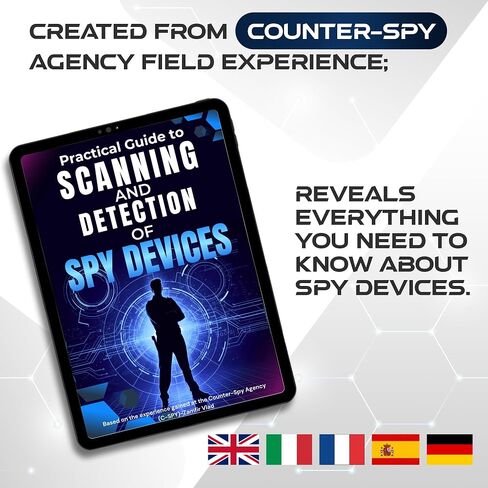 Hidden Camera Detector Spy Camera Finder with Full Guide eBook, RF Detector for GPS Tracker, Bug, Listening Devices, Radio Frequency & Microphone, RF Scanner for Hotel, Office, Home Travel Privacy in Kuwait