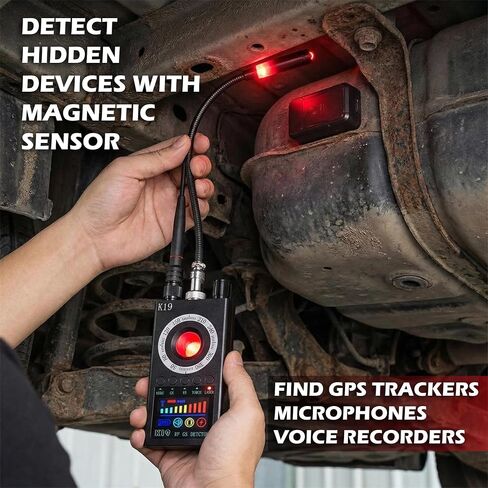 Hidden Camera Detector Spy Camera Finder with Full Guide eBook, RF Detector for GPS Tracker, Bug, Listening Devices, Radio Frequency & Microphone, RF Scanner for Hotel, Office, Home Travel Privacy in Kuwait