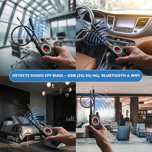 Hidden Camera Detector Spy Camera Finder with Full Guide eBook, RF Detector for GPS Tracker, Bug, Listening Devices, Radio Frequency & Microphone, RF Scanner for Hotel, Office, Home Travel Privacy in Kuwait