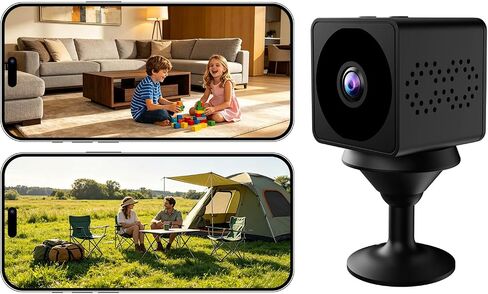 UCOCARE No WiFi Security Camera, 4K Mini Spy Camera, Works with or Without WiFi, Wireless Indoor Outdoor Small Cameras with Night Vision, Motion Detection, Multiple Mounts, Hidden Camera for Home Pet in Kuwait