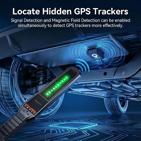 Hidden Camera Detector & GPS Tracker Finder – RF Signal Scanner with Magnetic Field Detection, Infrared Camera Lens Finder, Stranger Intrusion Alarm, Portable Anti Spy Device for Home, Hotel & Travel in Kuwait