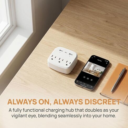 1080P Mini Hidden Wall Outlet Camera, Wireless WiFi Smart Home Monitor & Indoor Nanny Cam for Baby, Pet & Elderly Care, Plug-in Camera with Motion Detection, Real-Time View & Free Memory Card in Kuwait