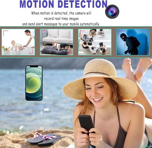 USB Charger Hidden Camera 1080P, Indoor Security Camera with Night Vision and Motion Detection for Home & Baby Monitor in Kuwait