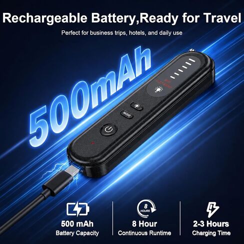 Hidden Camera Detector 6-in-1, Anti Spy Camera Finder with GPS Tracker Detection, RF Signal Scanner, Rechargeable Bug Detector for Hotel, Travel, Home, Office, Car Privacy Protection in Kuwait
