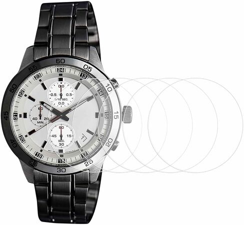 HARFINGTON 5pcs Watch Glass Screen Protector 39.5mm 9H High-Alumina Tempered Glass Waterproof HD Round Smart Watch Dial Crystal Face with Dust Removal Sticker in Kuwait