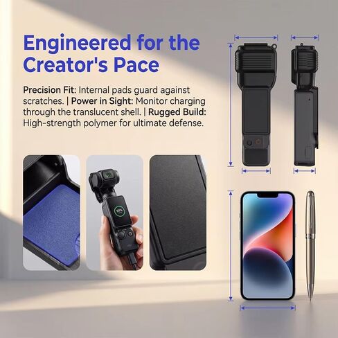 PC Gimbal Screen Translucent Hard Case for DJI Osmo Pocket 4 Lens Cap in Kuwait