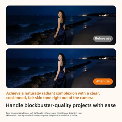 LED Ring Fill Light for DJI Osmo Pocket 4/3 Accessories, Rechargeable Mini LED Fill Light with Mount, 4 Color Mode/Brightness Adjustable for DJI Pocket 3/4 Selfie Vlogging Recording, 2700K-6500K in Kuwait