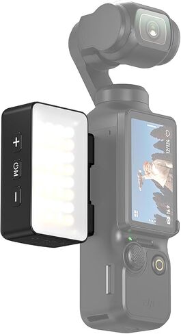 VRIG FD-08 Mini Video Light for DJI Osmo Pocket 3/ Pocket 4, Tilt Angle | 32 LEDs, 2700K-9000K, CRI ≥95+, IPX4 Water Resistance, Adjustable Angle, USB-C Rechargeable Auxiliary Fill Light in Kuwait