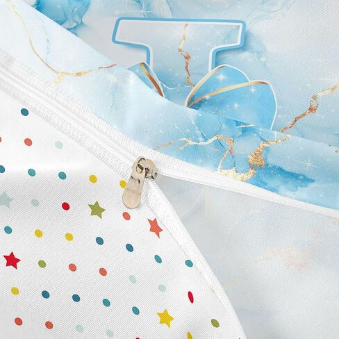 Feelyou Cute Blue White Bow Duvet Cover Toddler Size Bow Knot Bedding Set for Boys Girls Kawaii Comforter Cover Princess Bowknot Bedroom Decor 2Pcs Personalized Initial J in Kuwait