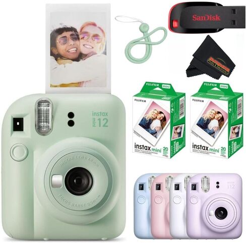 Fujifilm Instax Mini 12 Instant Camera - Lilac Purple w/ 3 Twin Packs in Kuwait