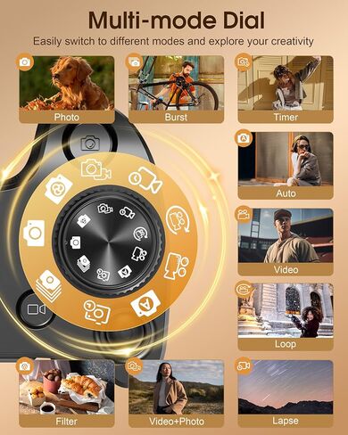 True 5K Digital Camera - 80MP WiFi Cameras for Photography - UHD Autofocus Vlogging Camera for YouTube 18X Zoom - One-Touch Macro Video Camara for Beginner with 4.0" Touch Screen, 32GB Card, Battery in Kuwait
