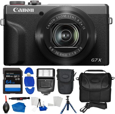 Canon PowerShot G7 X Mark III Digital Camera Kit (30th Anniversary Graphite Limited Edition) Bundle with 64GB Extreme, Cleaning Kit, & Many More Accessories (Renewed) in Kuwait