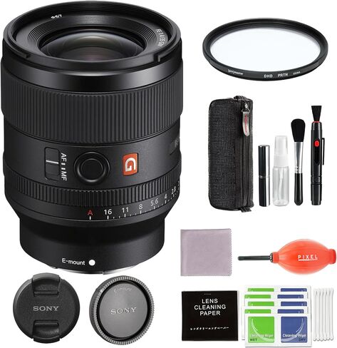 Sony FE 35mm F1.4 GM (SEL35F14GM) Lens Bundle with 67MM Digital HD Filter and Advanced Accessory Kit in Kuwait