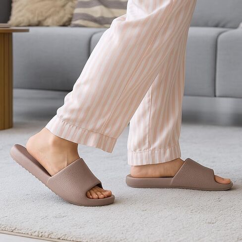 Shower Slippers for Women, Quick-Dry Bathroom Slippers with Non-Slip Sole for Indoor/Outdoor Use in Kuwait