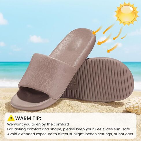 Shower Slippers for Women, Quick-Dry Bathroom Slippers with Non-Slip Sole for Indoor/Outdoor Use in Kuwait