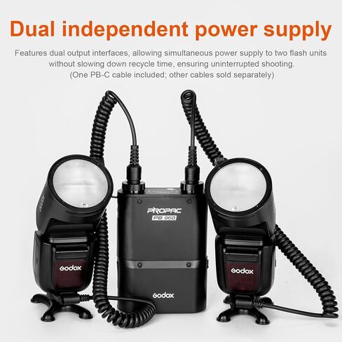 GODOX PB960 Portable Extended Flash Power Battery Pack Kit Dual Output for Canon 600EX, 580EX II, 550EX, 430EZ, for Godox V1Pro C/N/S/F/O/P TT685 TT685II AD360II AD360 AD180, for Yongnuo Flashes in Kuwait