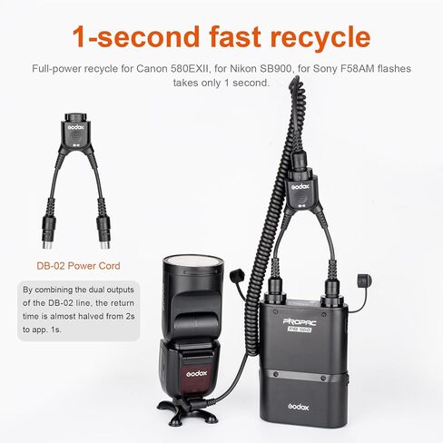 GODOX PB960 Portable Extended Flash Power Battery Pack Kit Dual Output for Canon 600EX, 580EX II, 550EX, 430EZ, for Godox V1Pro C/N/S/F/O/P TT685 TT685II AD360II AD360 AD180, for Yongnuo Flashes in Kuwait