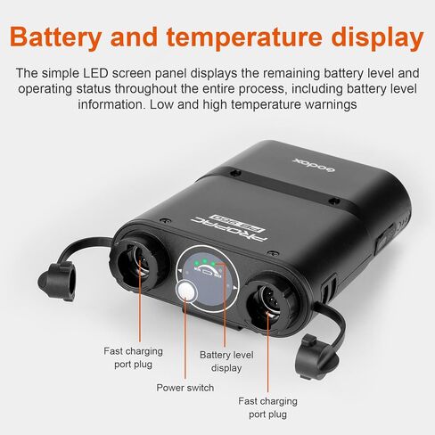 GODOX PB960 Portable Extended Flash Power Battery Pack Kit Dual Output for Canon 600EX, 580EX II, 550EX, 430EZ, for Godox V1Pro C/N/S/F/O/P TT685 TT685II AD360II AD360 AD180, for Yongnuo Flashes in Kuwait