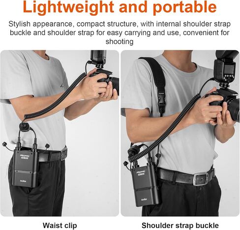 GODOX PB960 Portable Extended Flash Power Battery Pack Kit Dual Output for Canon 600EX, 580EX II, 550EX, 430EZ, for Godox V1Pro C/N/S/F/O/P TT685 TT685II AD360II AD360 AD180, for Yongnuo Flashes in Kuwait