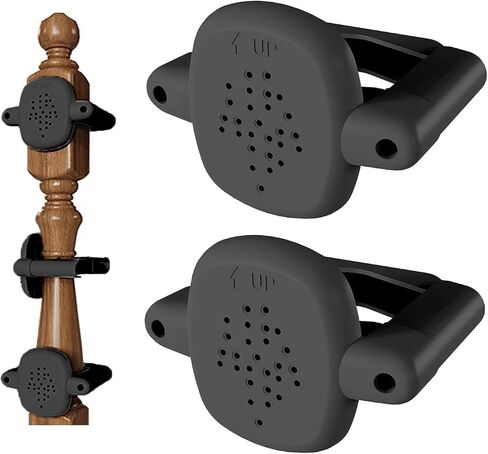 2PCS No Drill Baby Gate Banister Adapter Kit for Stairs,Universal Stair Railing Gate Mounting Kit for Round or Square Banisters (1.5–4.2 Inch),Damage-Free Installation for Baby and Pet Gates in Kuwait