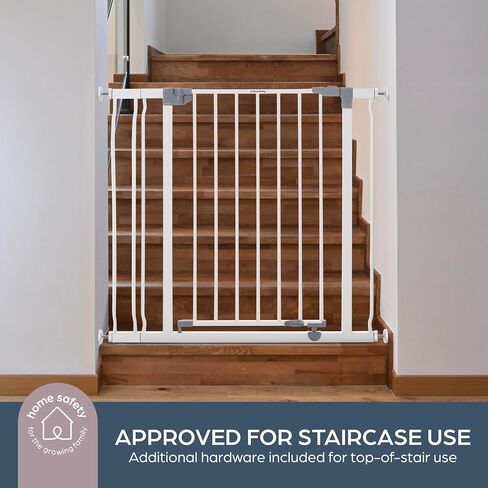 Dreambaby Liberty Walk Thru Baby Safety Gate Set - with 3.5inch Extension Panel - Fits 29.5-36.5inch Openings - Pressure Mounted Security Gates - White in Kuwait