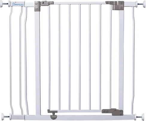 Dreambaby Liberty Walk Thru Baby Safety Gate Set - with 3.5inch Extension Panel - Fits 29.5-36.5inch Openings - Pressure Mounted Security Gates - White in Kuwait