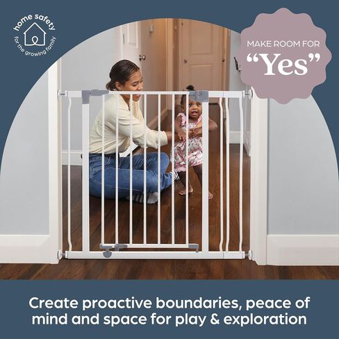 Dreambaby Liberty Walk Thru Baby Safety Gate Set - with 3.5inch Extension Panel - Fits 29.5-36.5inch Openings - Pressure Mounted Security Gates - White in Kuwait