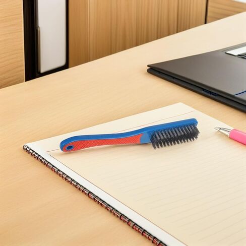 KICHOUSE 2pcs Multi-Purpose Wire Cleaning Brush Set with Hard Stainless Steel Bristles and Soft Plastic Handles, Comfortable Grip Reducing Fatigue, for Small Items and Glasses, for Travel in Kuwait