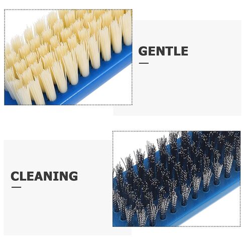 KICHOUSE 2pcs Multi-Purpose Wire Cleaning Brush Set with Hard Stainless Steel Bristles and Soft Plastic Handles, Comfortable Grip Reducing Fatigue, for Small Items and Glasses, for Travel in Kuwait