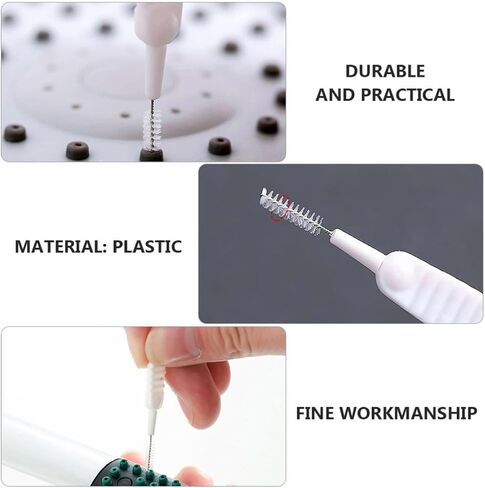 Cleaning Brush and Preventing Clogging in Narrow Gaps Anti-Clogging 30pcs Mini Plastic Brush Designed for Cleaning Hard-to-Reach Areas for Shower Nozzle Holes and Phone Holes in Kuwait