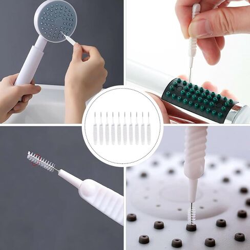 Cleaning Brush and Preventing Clogging in Narrow Gaps Anti-Clogging 30pcs Mini Plastic Brush Designed for Cleaning Hard-to-Reach Areas for Shower Nozzle Holes and Phone Holes in Kuwait